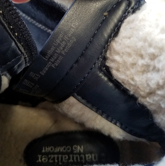 Blue Suede Combat Style Ankle Boots Naturalizer - Picture 5 of 10